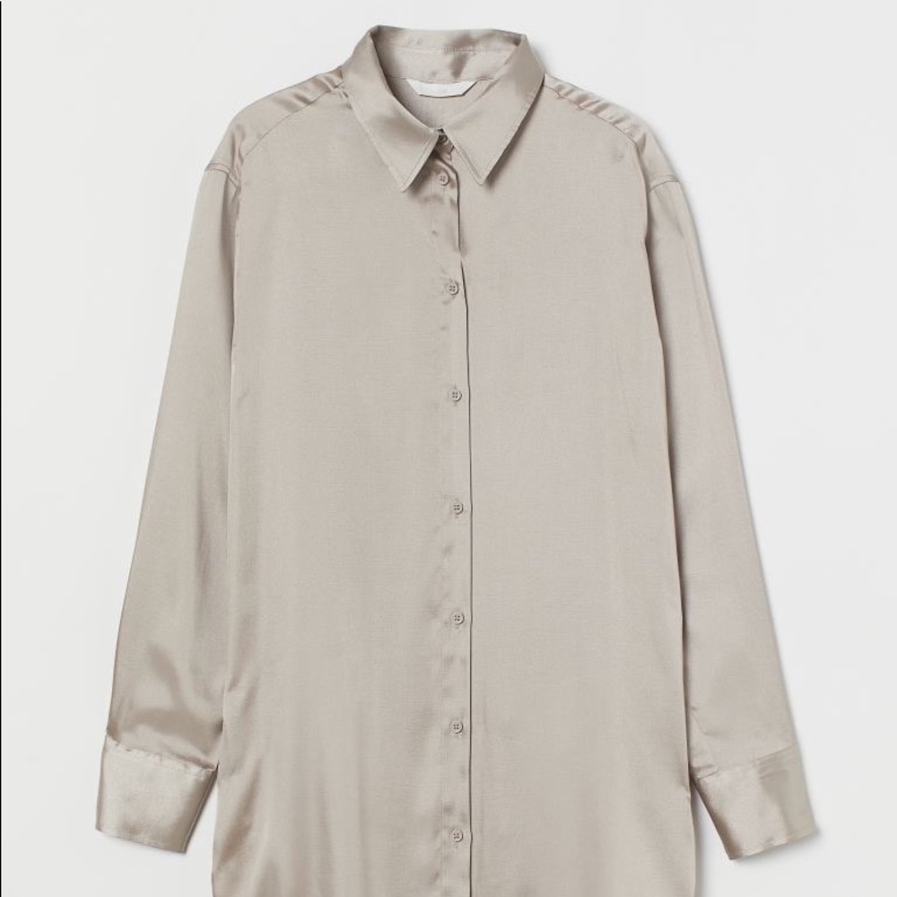 H&M satin button down